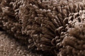 Kúpeľňový koberček SUPREME STONES kamienky, hnedý kruh