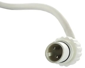 DECOLED Party osvětlení 5 m, 10 teple bílých LED, průhledné baňky, bílý kabel