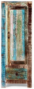 furniture-nabytek.cz - Masívna kúpeľňová vysoká komoda Blue Lagoon z mangového dreva, lakovaná, farebná – 50×45×135 cm