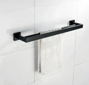 CERANO - Nástenný držiak na uteráky Alto, 60 cm, čierna matná, CER-CER-479326