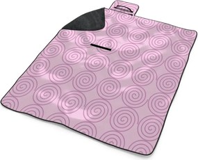 Sablio Plážová deka Ružové špirály: 200x140 cm