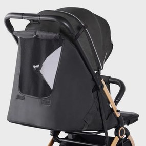 Športový kočík Milan 35 čierny / zlatý