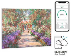 Klarstein Wonderwall Air Art Smart, infračervený ohrievač, 80 x 60 cm, 500 W, záhradná cesta