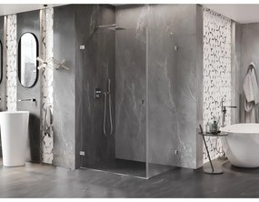 Mexen Lunar-B, výklopný sprchový kút ľavý 100 x 70 cm, 8mm číre sklo, chrómový profil, 832-100-070-01-00-L