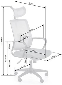 Kancelárske kreslo Arsia sivé