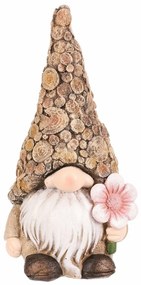 Záhradná dekorácia Škriatok kvetinka, 11 x 9 x 21cm, polyresin