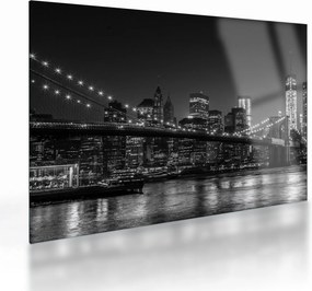 Sklenený obraz Brooklyn mosta v New Yorku (70x50 cm)
