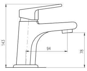 RAV Slezák CO126.0 - Umývadlová batéria COLORADO 14,3 cm lesklý chróm
