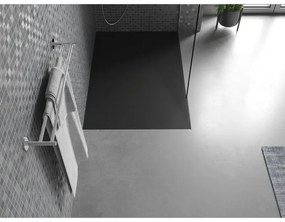 Mexen Bert, SMC obdĺžniková sprchová vanička 120 x 90 cm, čierna, 4K709012