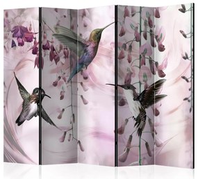Artgeist Paraván - Flying Hummingbirds (Pink) [Room Dividers]
