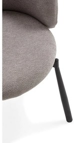 Sivé čalúnené jedálenské kreslá v súprave 2 ks Ginny – MOME