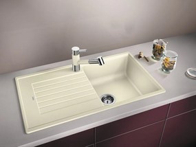Blanco Zia 5 S, silgranitový drez 860x500x190 mm, 1-komorový, čierna, 526016