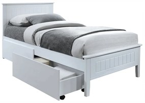 Jednolôžková posteľ 90 cm Minea (biela) (s roštom). Vlastná spoľahlivá doprava až k Vám domov. 1016026