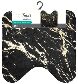 Čierna/v zlatej farbe kúpeľňová predložka 45x45 cm Aquamarbre – douceur d'intérieur