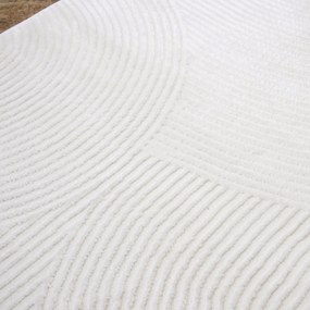 Angel Carpet, Kusový koberec Zafiro 25 Cream, 60x110, biela, kancelária