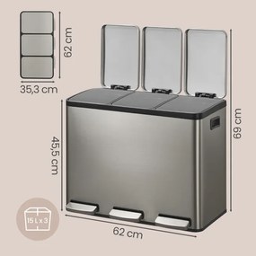 Odpadkový kôš na triedený odpad LTB145EZ01