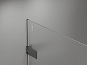 Mexen Lunar-F Duo, skladací sprchový kút 90 x 70 cm, 8mm číre sklo, grafitový profil, 836-090L-070P-95-00