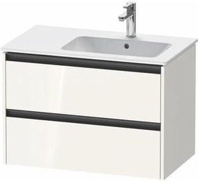 DURAVIT Ketho 2 závesná skrinka pod asymetrické umývadlo (pravé), 2 zásuvky, 810 x 480 x 549 mm, biela vysoký lesk, K25268022220000