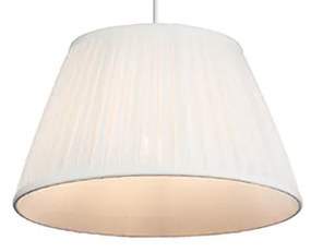 Retro závesné svietidlo biele 35 cm - Plisse