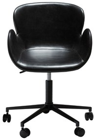 GAIA ČALÚNENÁ OFFICE STOLIČKA black/black
