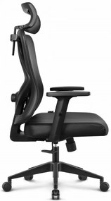 Ergonomická kancelárska stolička HC-1041 – čierna, s nastaviteľnou opierkou hlavy a bedier