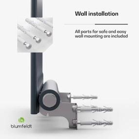 Blumfeldt Ontario, radiátor, 45 × 180, 1/2" bočné pripojenie, inštalácia na stenu, 485 W