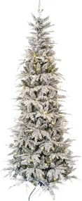 Umelý vianočný stromček 3D Jedľa Biela Štíhla 210cm LED370