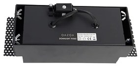 Sada 6 zapustených bodových svetiel čierna GU10 nastaviteľná bezrámová 2-svetelná - Oneon