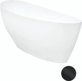 Besco Voľne stojaca vaňa z liateho mramoru Keya 165x70 BESCO-Typ výpuste: Click-Clack s vrchným čistením, grafit, BESCO-Rozmery: 163,5x70,5, BESCO-Fa…