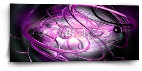 Sablio Obraz Fialová abstrakcia - 110x50 cm