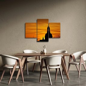 Obraz kostola pri západe slnka (90x60 cm)