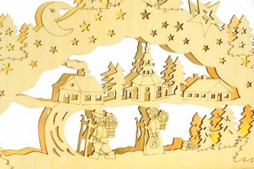 Nexos 28392 Vianočná dekorácia - krajina - 10 LED, teplá biela