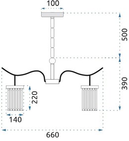 Toolight - Krištáľové závesné svietidlo 7xE27 60W, zlatá, OSW-08915