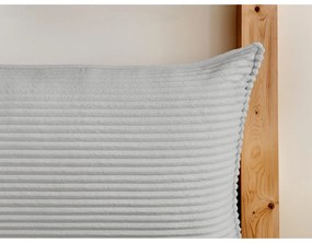 Svetlosivá čalúnená dvojlôžková posteľ s úložným priestorom a roštom 180x200 cm Jade – Bobochic Paris