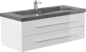 XXXLutz SKRINKA S UMÝVADLOM, biela s vysokým leskom, biela s vysokým leskom, 130 cm MID.YOU - Online Only kúpeľne - 00000D001619