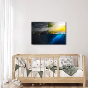 Obraz znázorňujúci dve strany (90x60 cm)