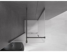 Mexen Velar, sprchový kút s posuvnými dverami 120 x 120 cm, 8mm sklo námraza, grafit brúsený, 871-120-120-31-66