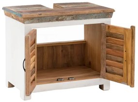furniture-nabytek.cz - Masívna kúpeľňová skrinka Perth z recyklovaného dreva, lakovaná, biela / farebná