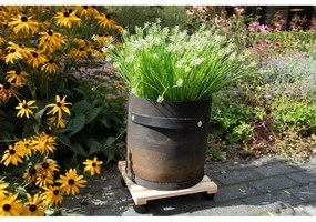 Drevený pojazdný podstavec pod kvetináč (výška 8 cm) Indoor &amp; Outdoor – Esschert Design