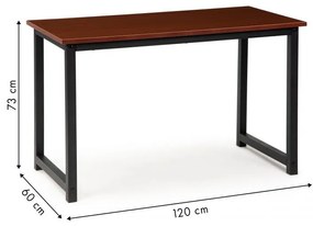 Moderný počítačový a písací stôl 120 cm x  60 cm x 74 cm biela