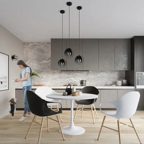 Závesné svietidlo Tulos 1, 1x čierne kovové tienidlo