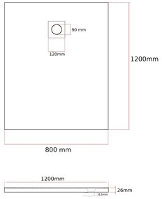 Erga Oldaf, SMC obdĺžniková sprchová vanička 120 x 80 cm, šedá matná, ERG-GMA-OL-80120G