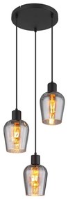 Globo 15627-3 - Luster na lanku RYAN 3xE27/40W/230V pr. 28,5 cm čierna