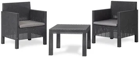 PENELOPE 2 SEATER záhradný plastový set - grafit