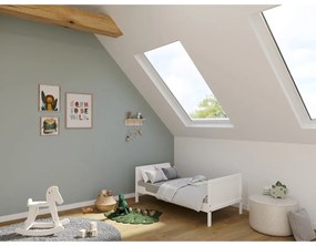 Biela postieľka z masívneho dreva 70x140 cm Alkmaar – Germania