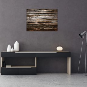 Sklenený obraz - sezónne drevo (70x50 cm)