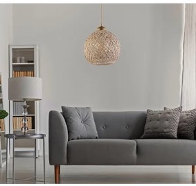 Luster na lanku JUTE 1xE27/60W/230V béžová