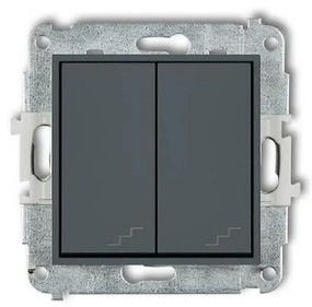 28MWP-33 Schodiskový vypínač dvojitý grafit