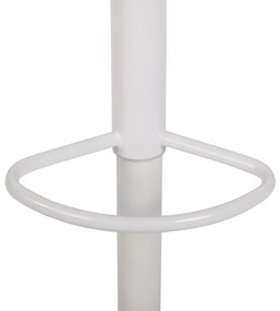 Barová stolička Dyn V2 - látka, biela podnož - Hnedá