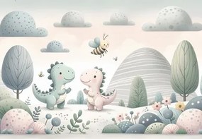 Fototapeta - Šťastní dinosauri (147x102 cm)